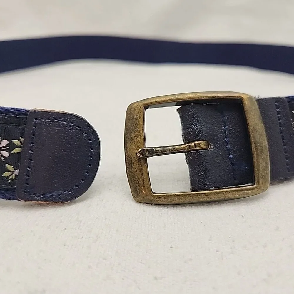 Belt Women’s Boho Floral Embroidered Blue 40